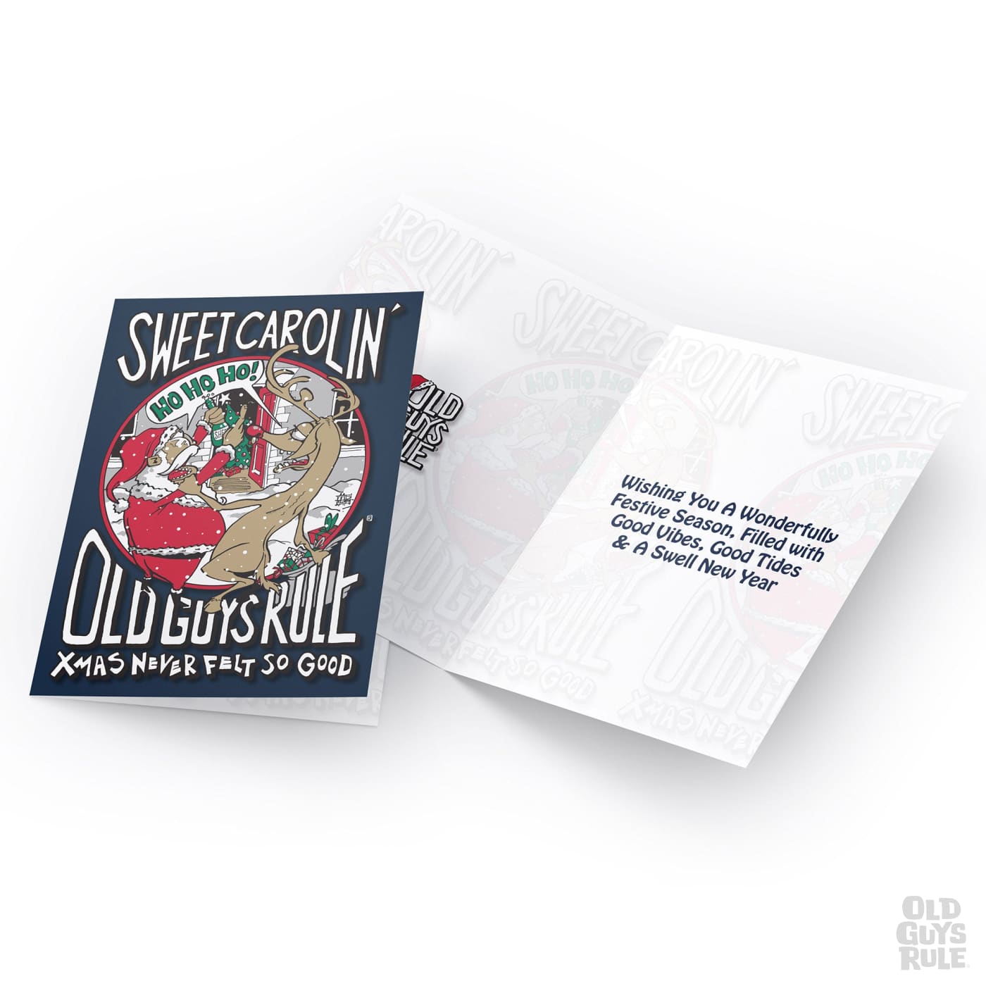 Old Guys Rule Sweet Carolin' Greetings Card