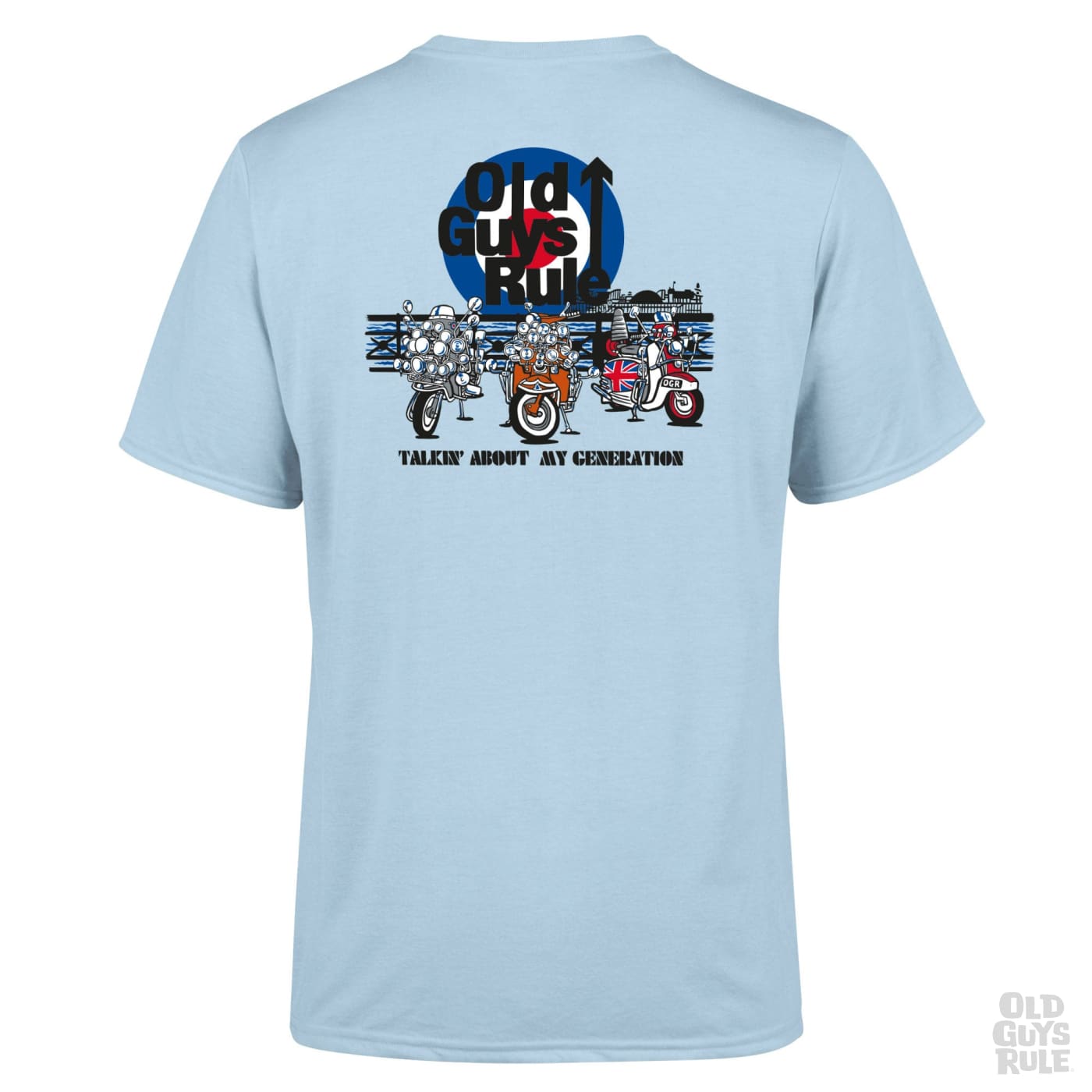 Old Guys Rule Talkin' About My Generation II T-Shirt - Light Blue