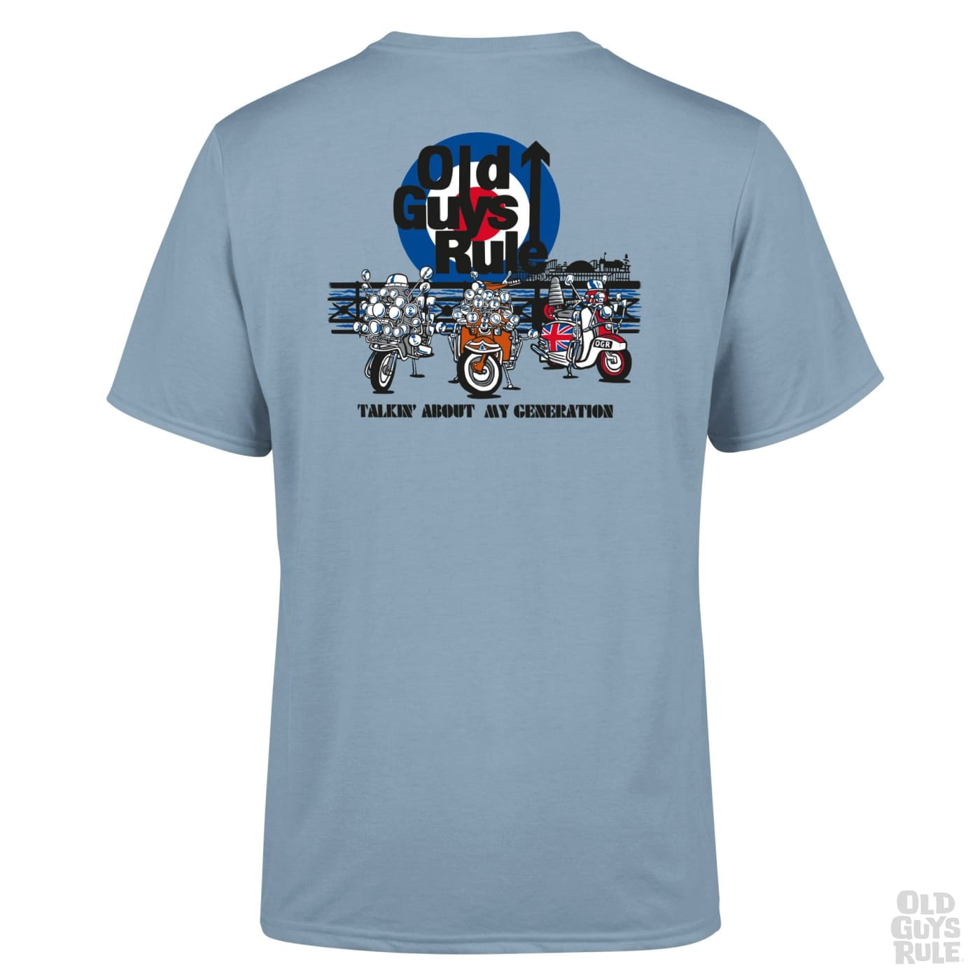 Old Guys Rule Talkin' About My Generation II T-Shirt - Stone Blue