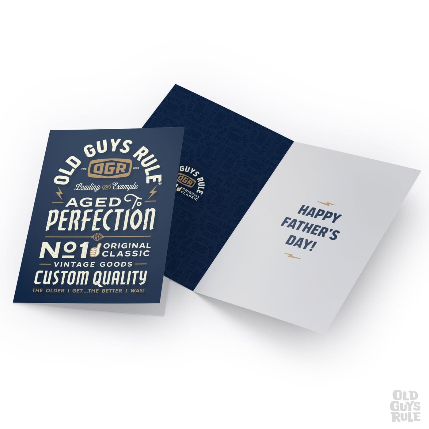Old Guys Rule The Day of the Dad II Greetings Card