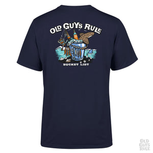 Old Guys Rule Bucket II List T-Shirt - Navy