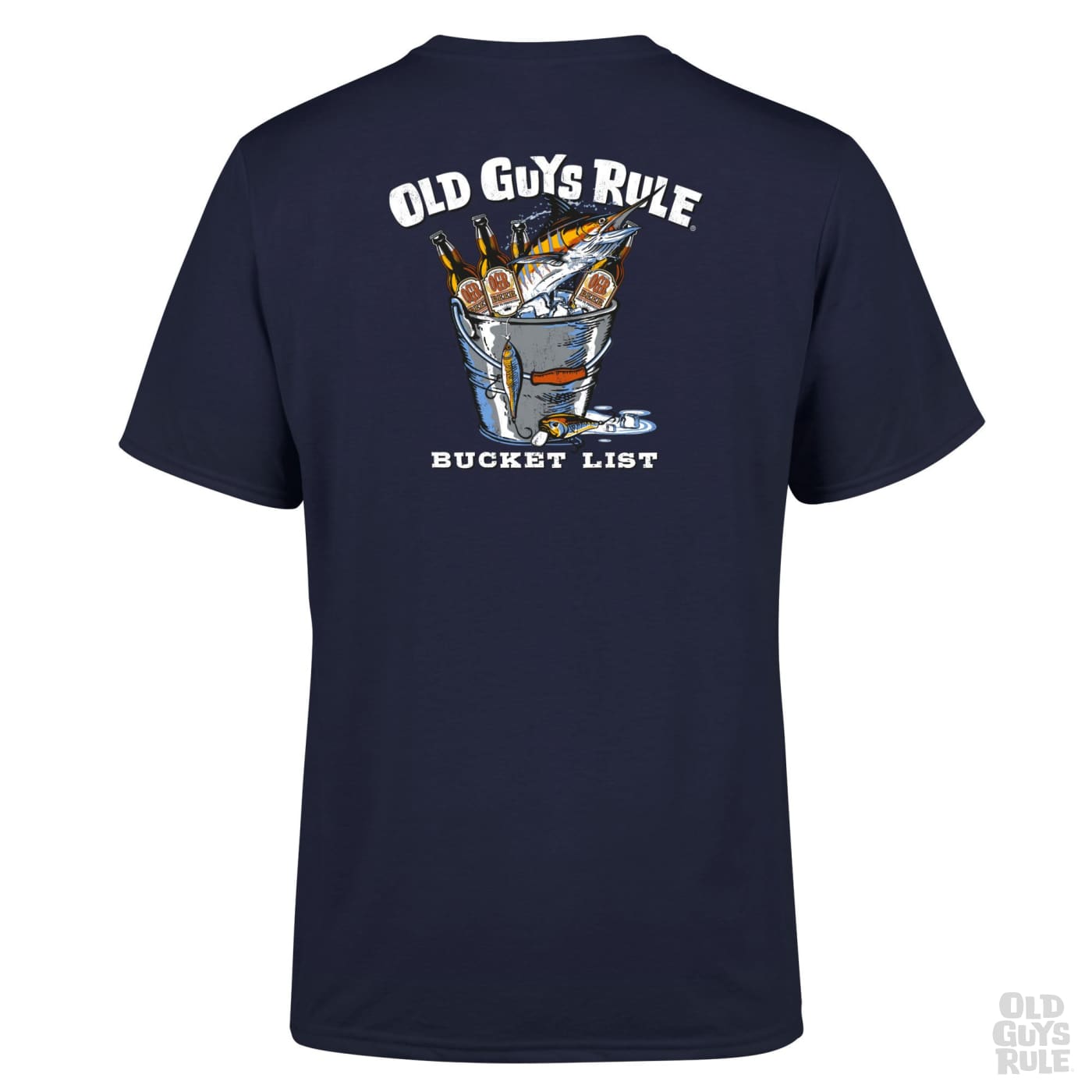 Old Guys Rule Bucket List T-Shirt - Navy