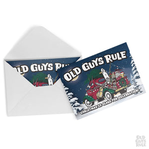 Old Guys Rule Claus For Celebration Greetings Card