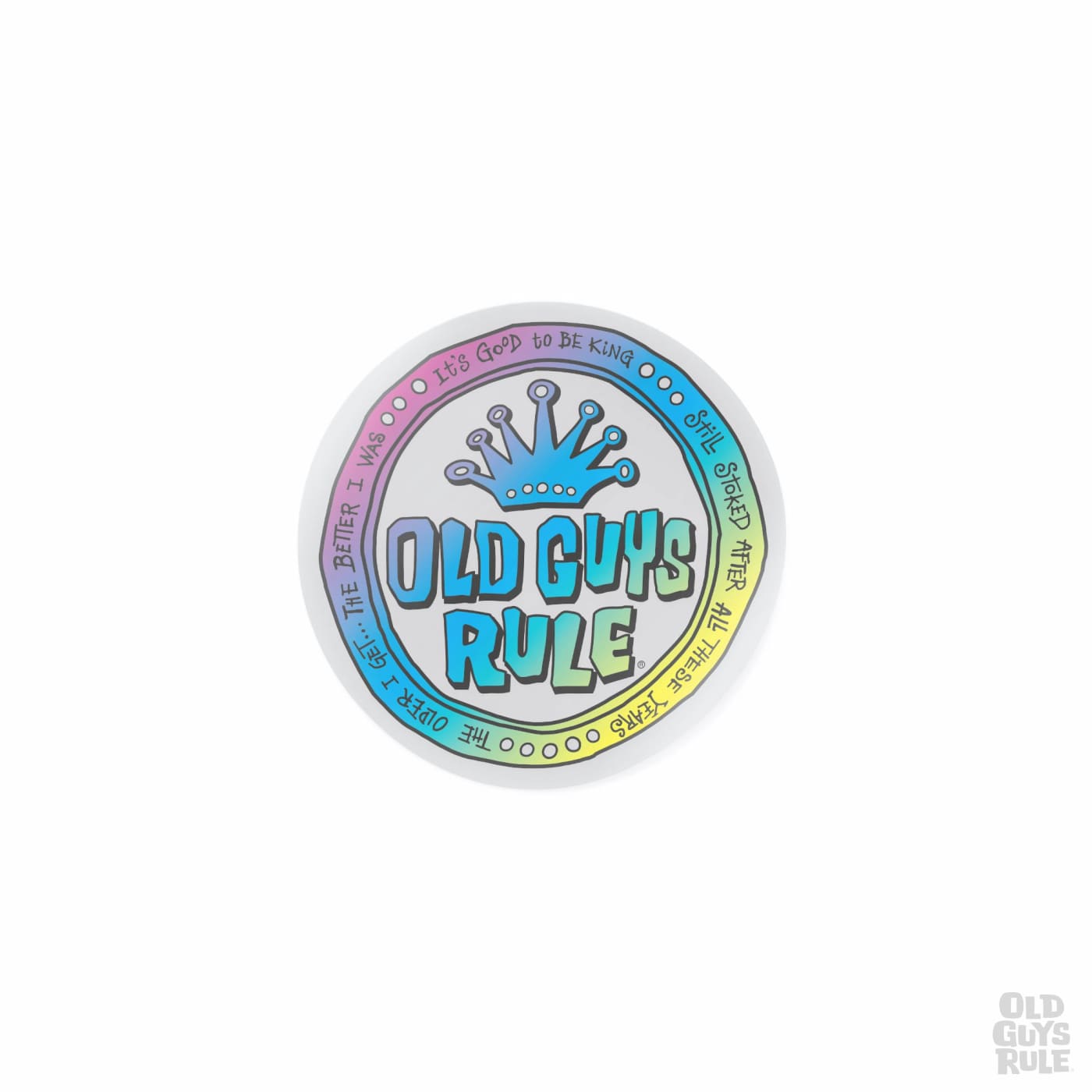 Old Guys Rule Coin Logo Decal - Fluro Gradient