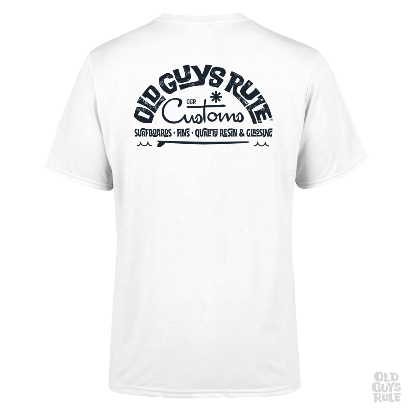 Old Guys Rule Custom Surf Shop T-Shirt - White