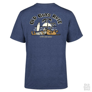 Old Guys Rule Dogs Best Friend II T-Shirt - Heather Navy
