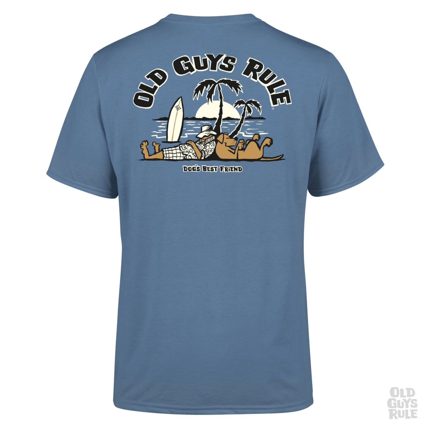 Old Guys Rule Dogs Best Friend II T-Shirt - Indigo Blue