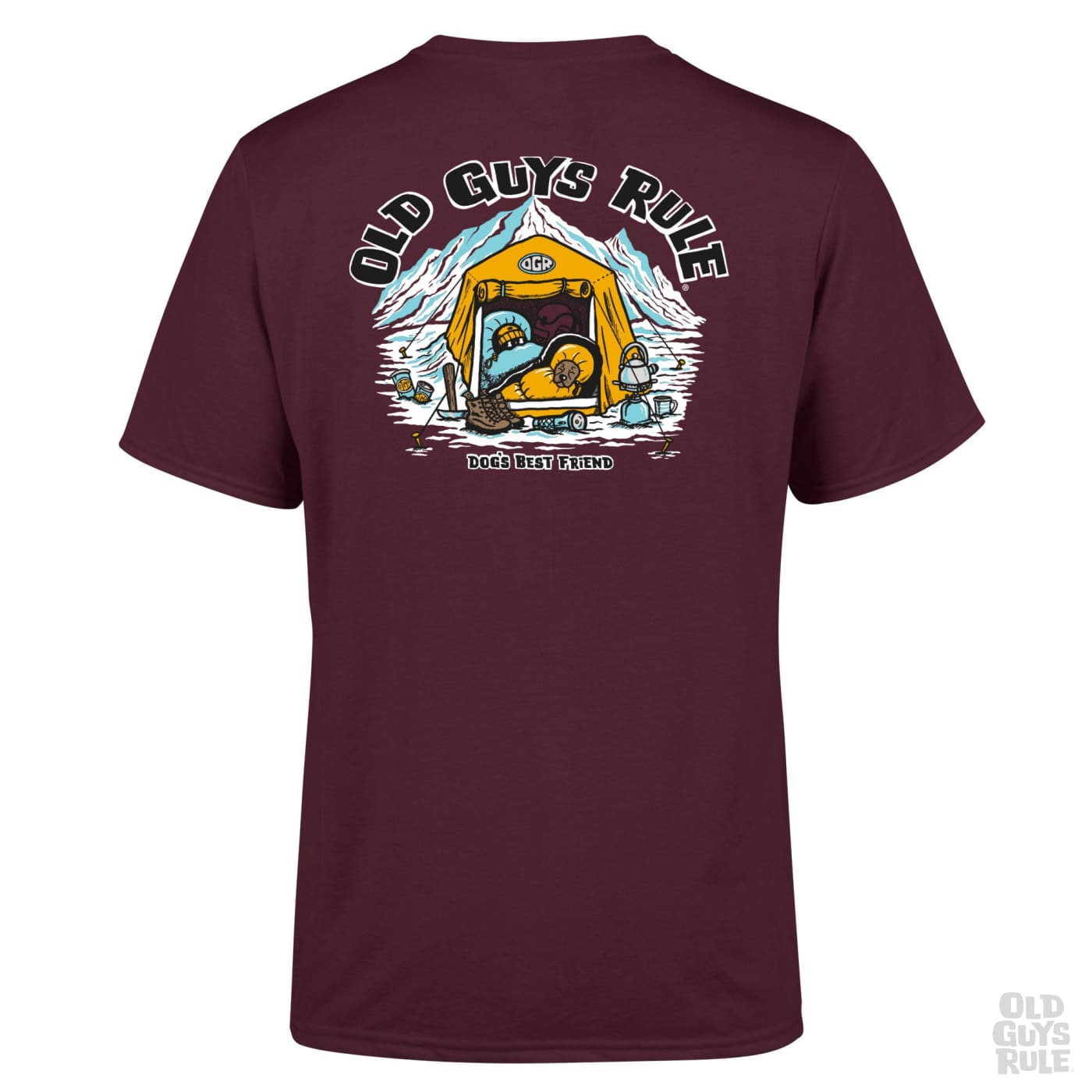 Old Guys Rule Dogs Best Friend IV T-Shirt - Maroon