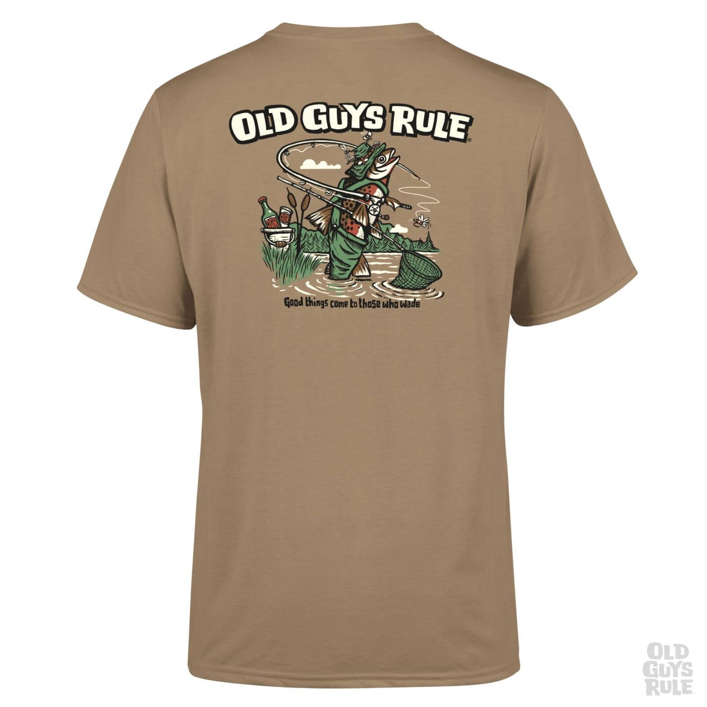 Old Guys Rule Good Things Come T-Shirt - Sand
