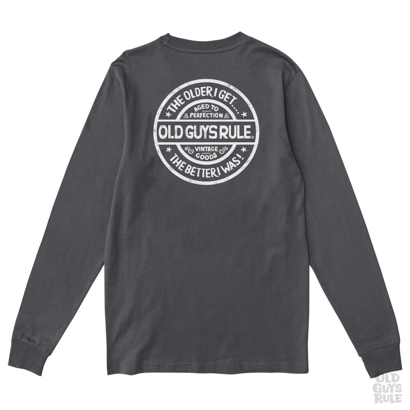 Old Guys Rule Natural Traction Long Sleeve T-Shirt - Charcoal