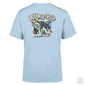 Old Guys Rule Old Dogs Rule II T-Shirt - Light Blue