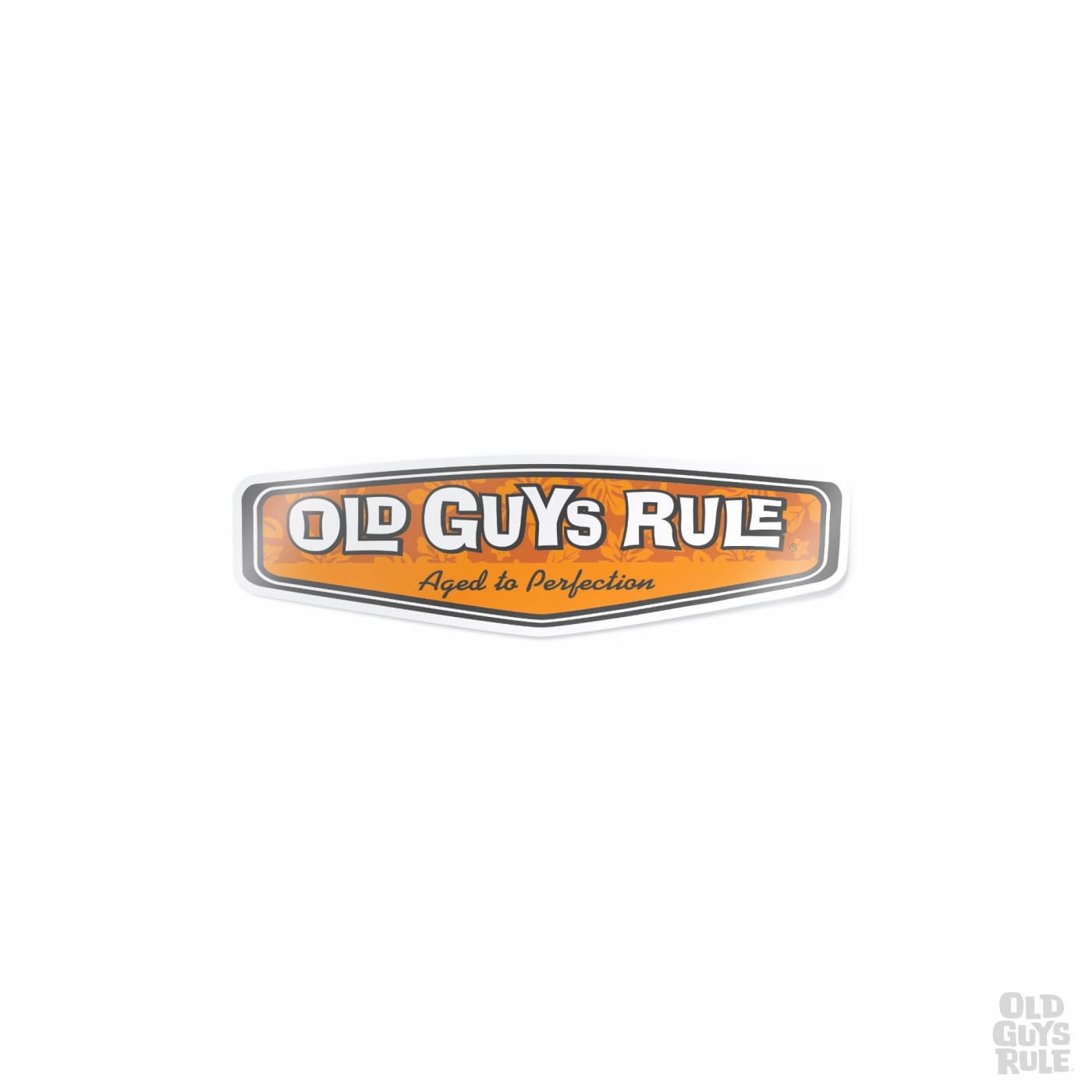 Old Guys Rule Rear View Hibiscus Decal