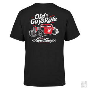 Old Guys Rule Speed Shop T-Shirt - Black