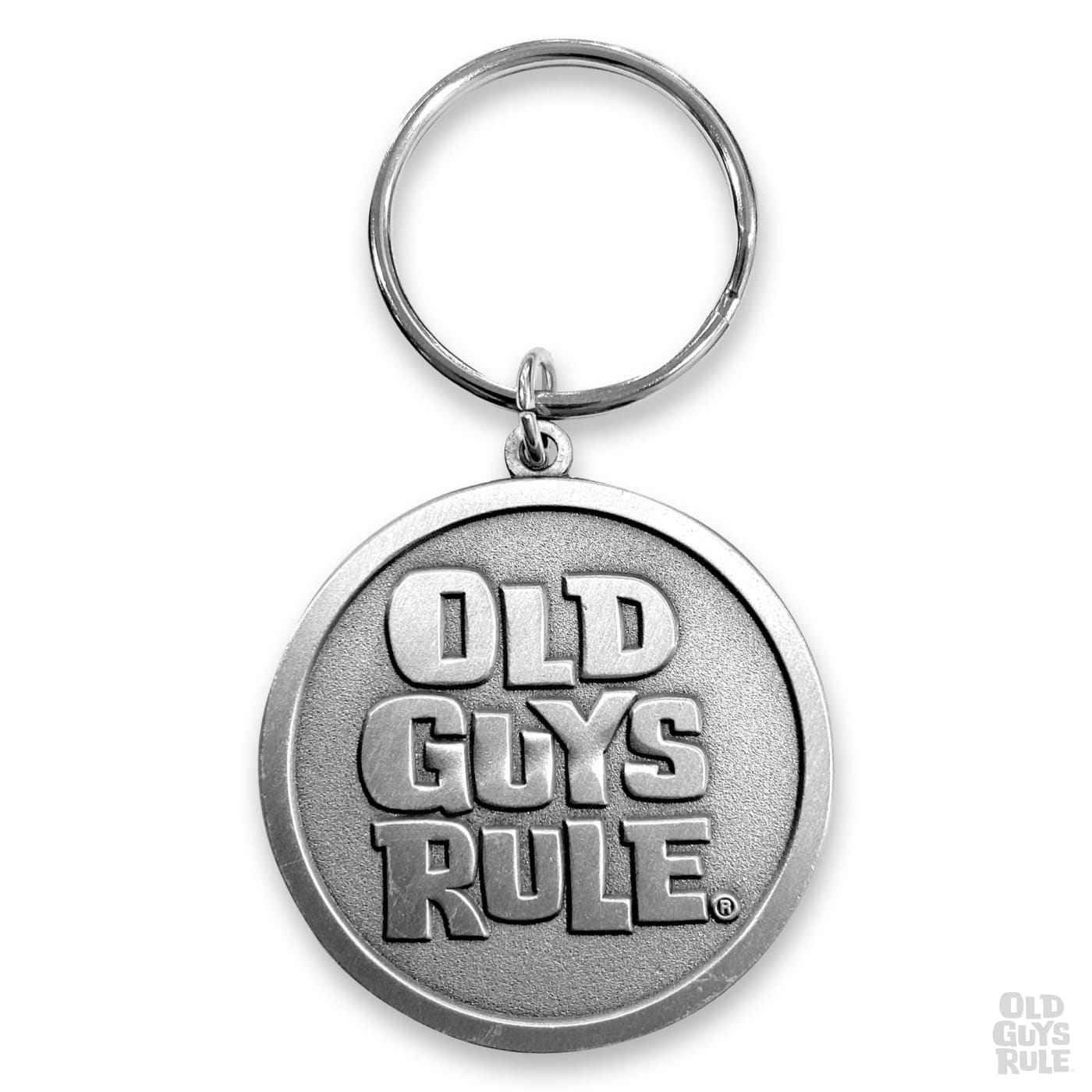 Old Guys Rule Stacked Circle Logo Keyring