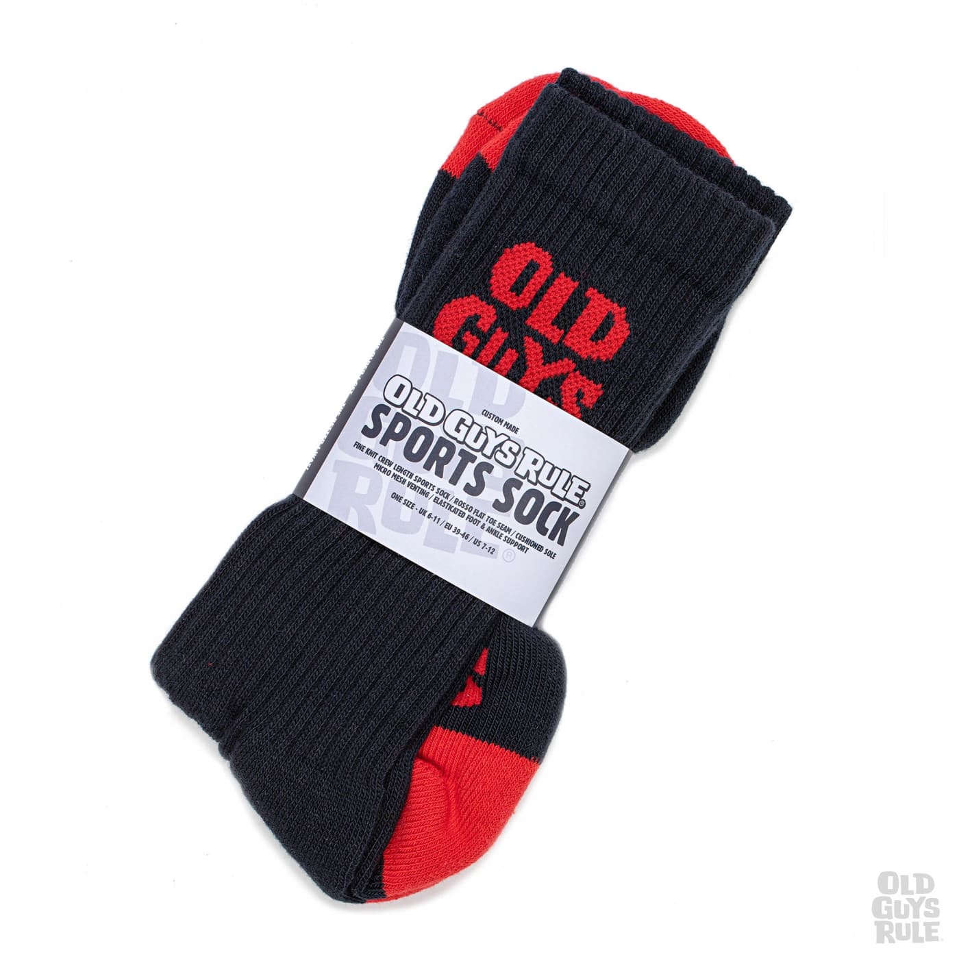 Old Guys Rule Stacked Logo Sports Sock Navy
