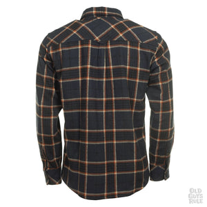 Old Guys Rule Stacked Logo Overshirt - Navy Check