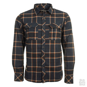 Old Guys Rule Stacked Logo Overshirt - Navy Check