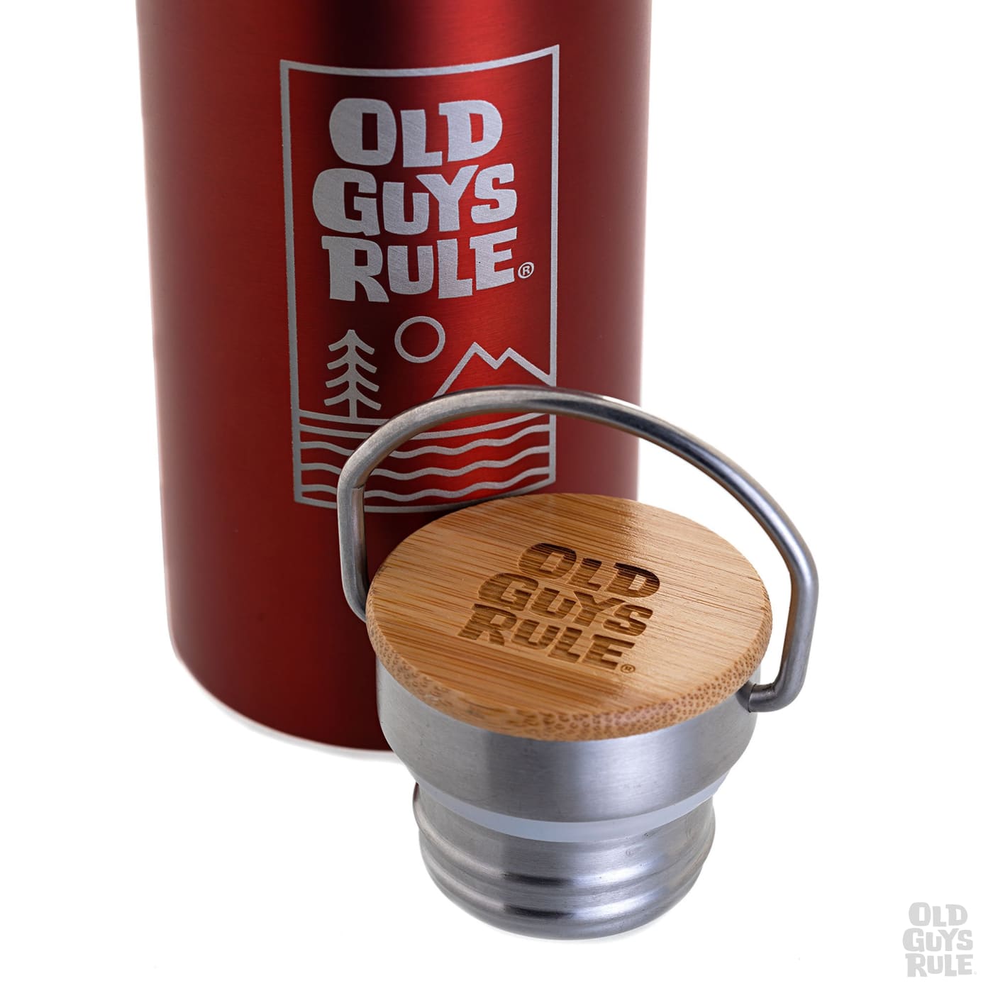 Old Guys Rule Summit & Sea Vacuum Flask Indium Red