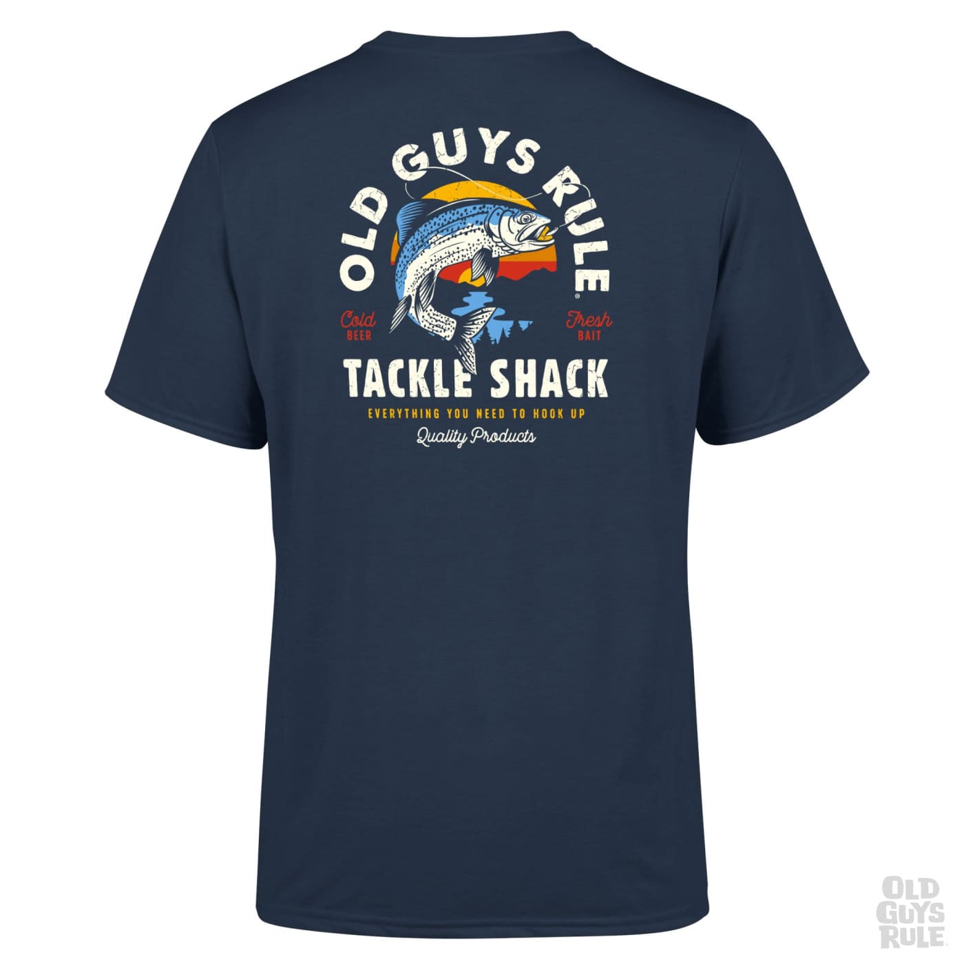 Old Guys Rule Tackle Shack T-Shirt - Blue Dusk