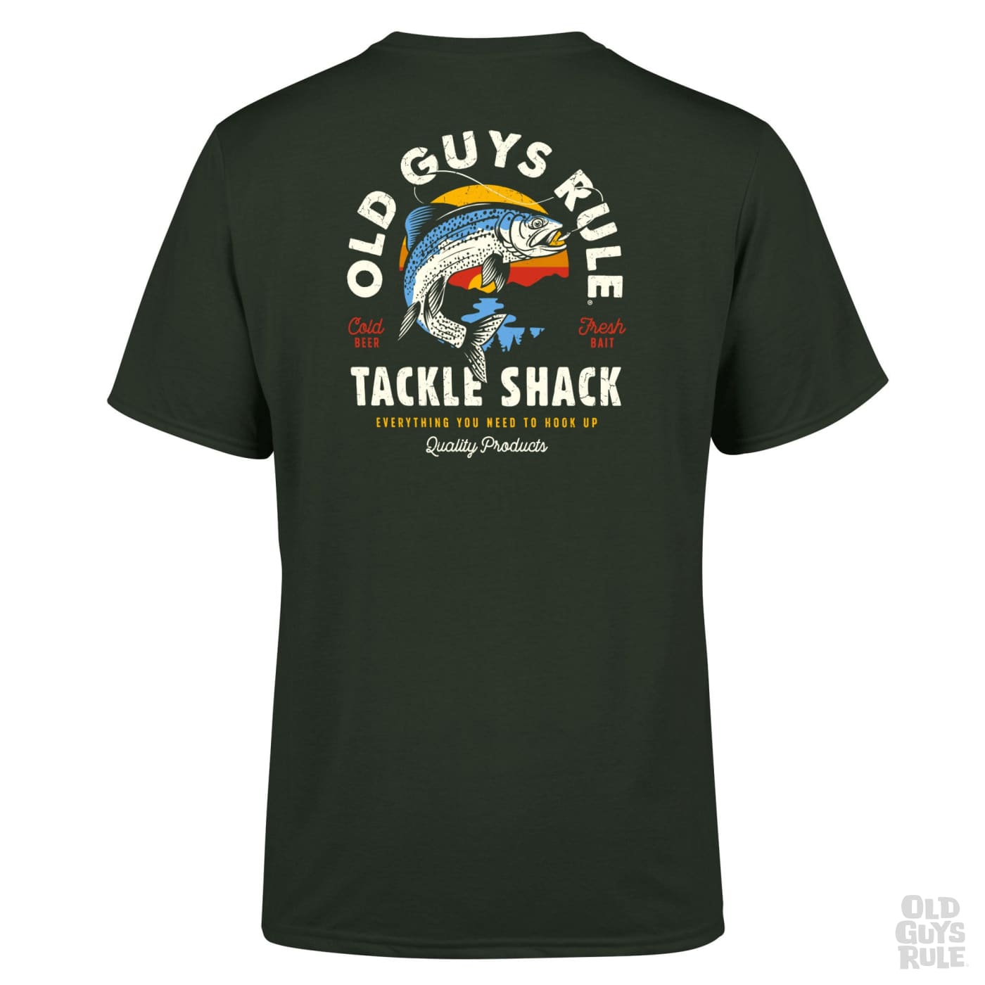 Old Guys Rule Tackle Shack T-Shirt - Forest