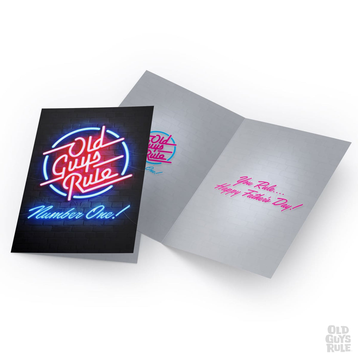 Old Guys Rule Top of the Pops Greetings Card