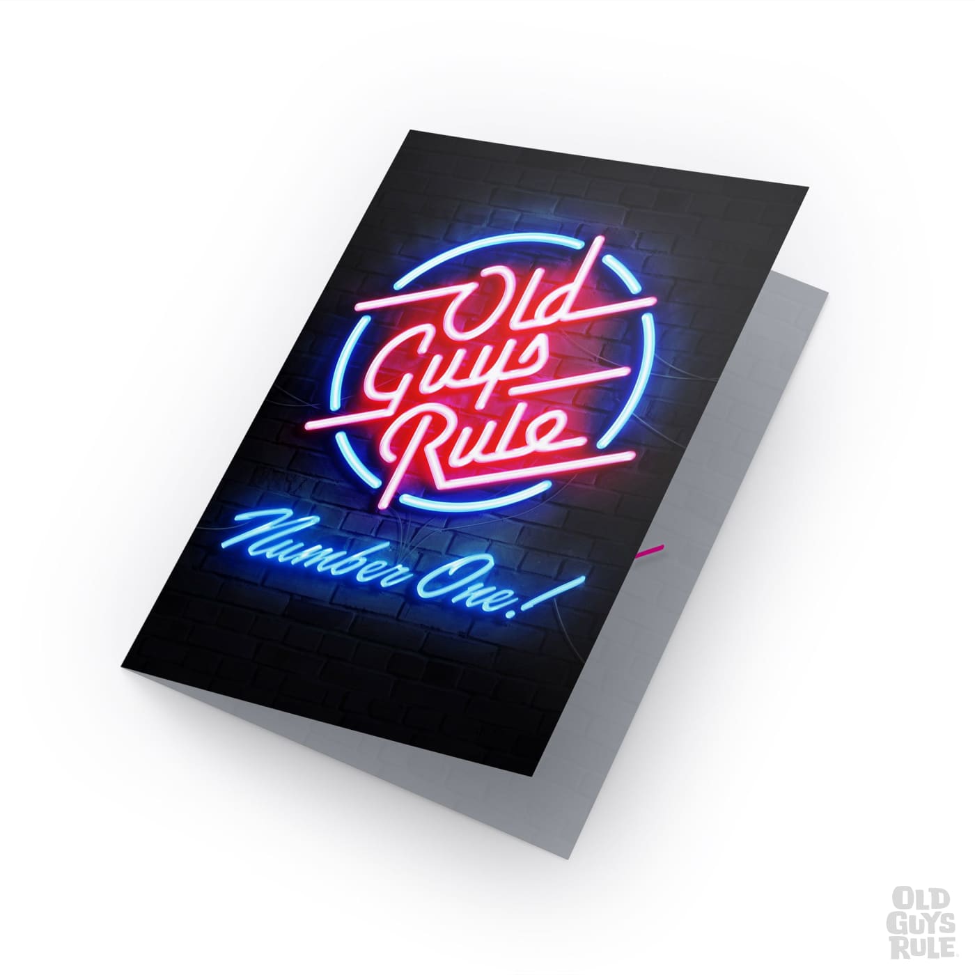 Old Guys Rule Top of the Pops Greetings Card