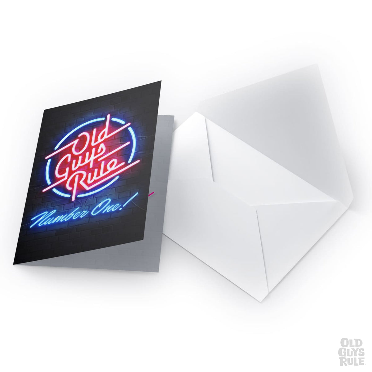 Old Guys Rule Top of the Pops Greetings Card