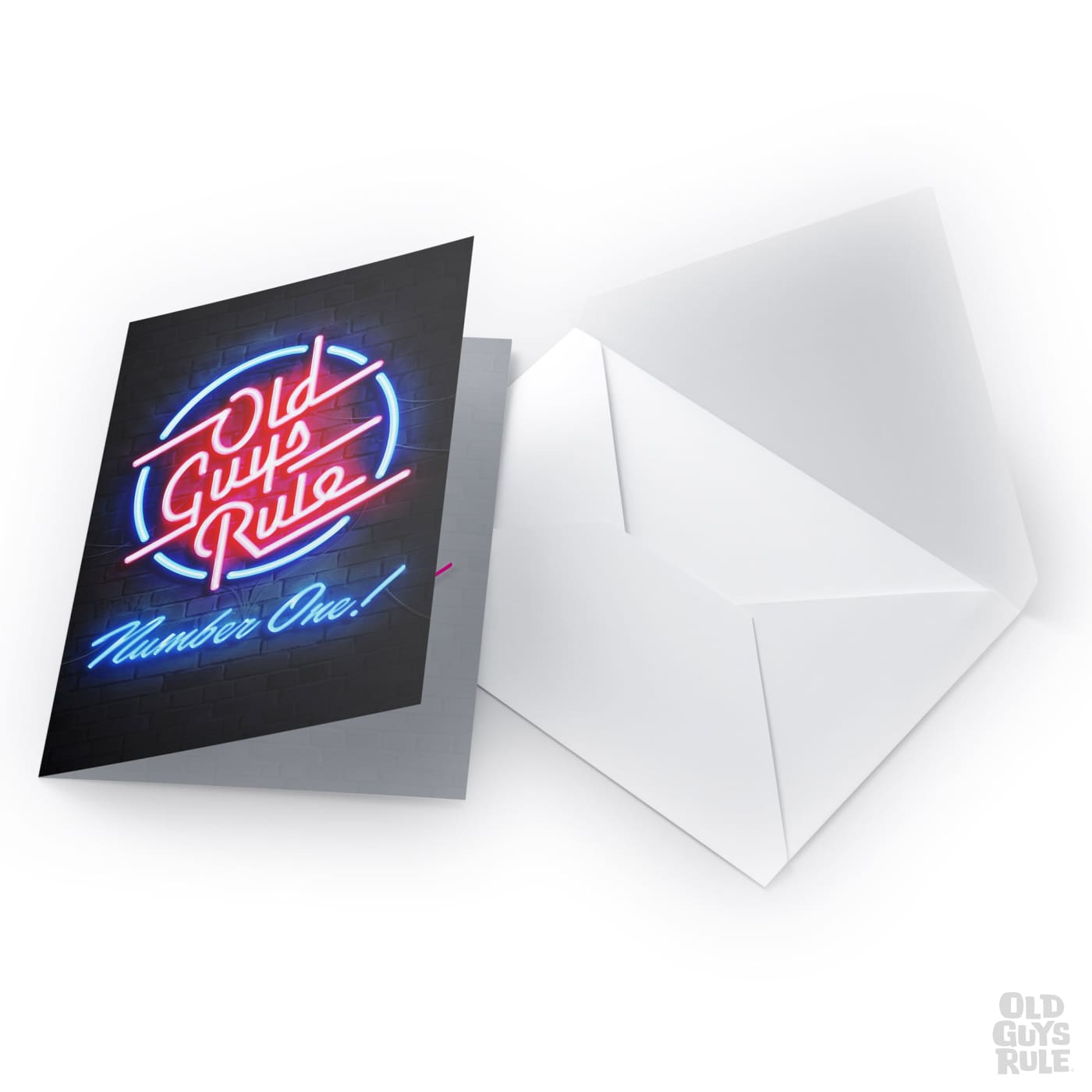 Old Guys Rule Top of the Pops Greetings Card