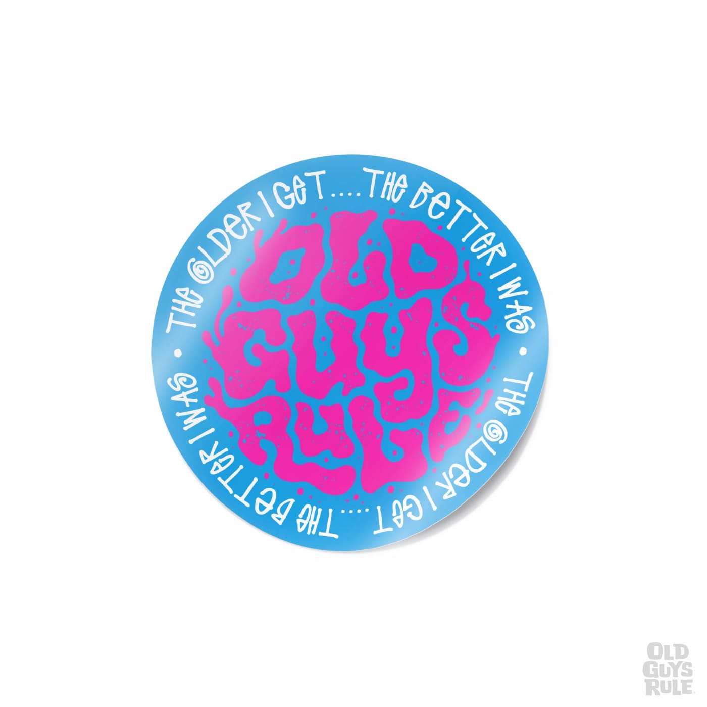 Old Guys Rule Trip Type Decal (Blue)