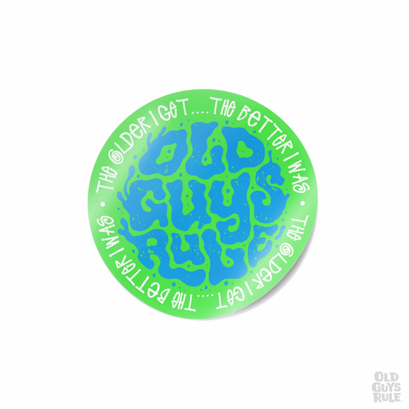 Old Guys Rule Trip Type Decal (Green)