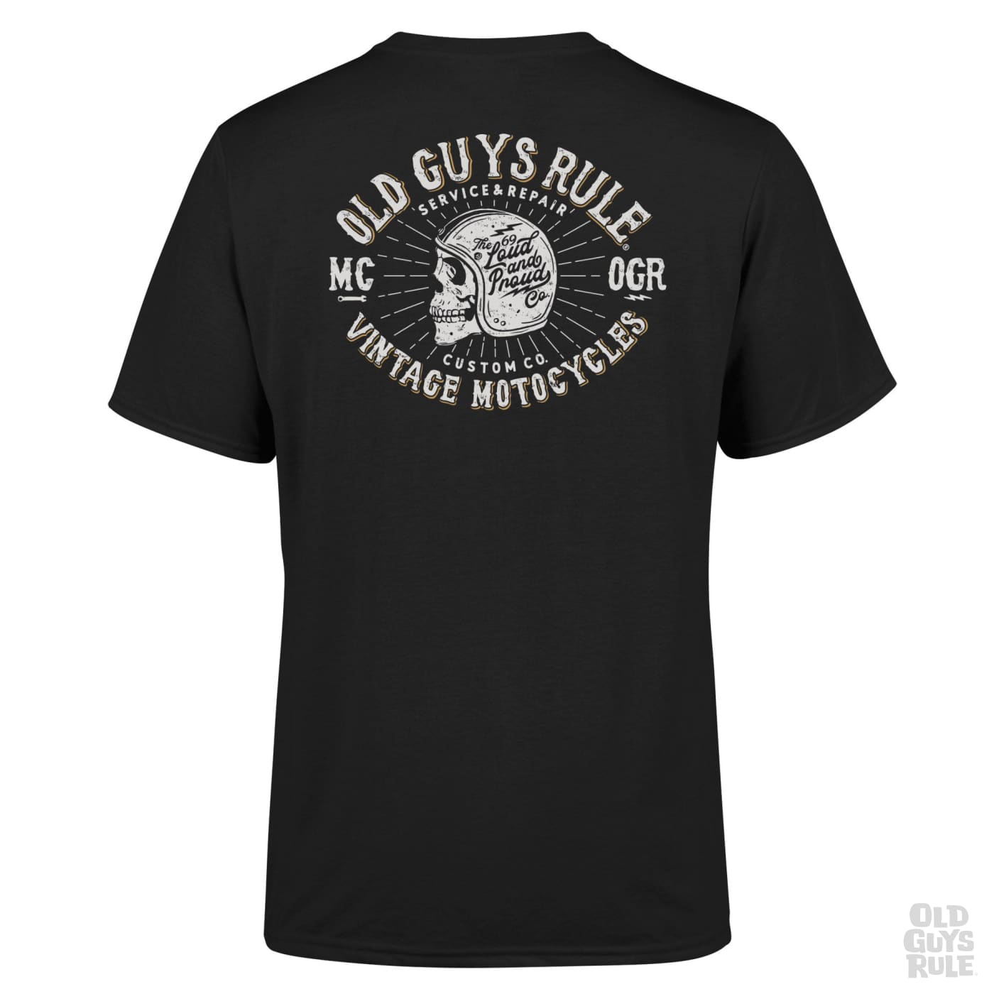 Old Guys Rule Vintage Motorcycles III T-Shirt - Black